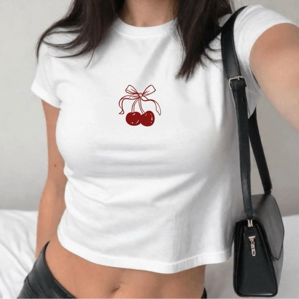 White Cherry Graphic Tee